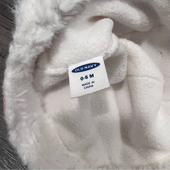 Old Navy Faux Fur Lines Ear Flap and Bear Ears Baby Winter Hat 0-6M - Picture 6 of 8